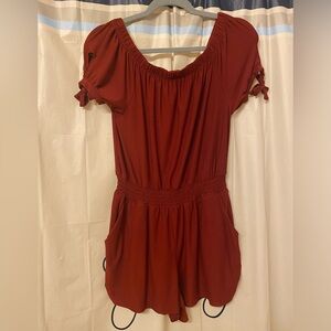 Womens Maroon Romper Size Large